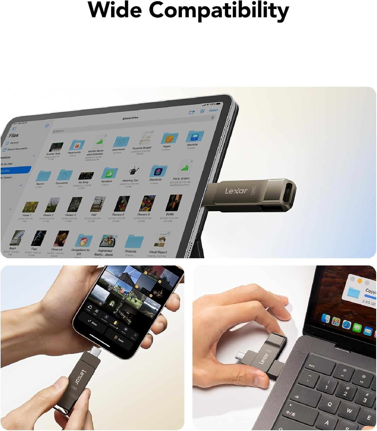 Lexar D40E 128GB Dual USB 3.2 Gen 1 Type-C Jump Drive, Titanium Grey - Image 3