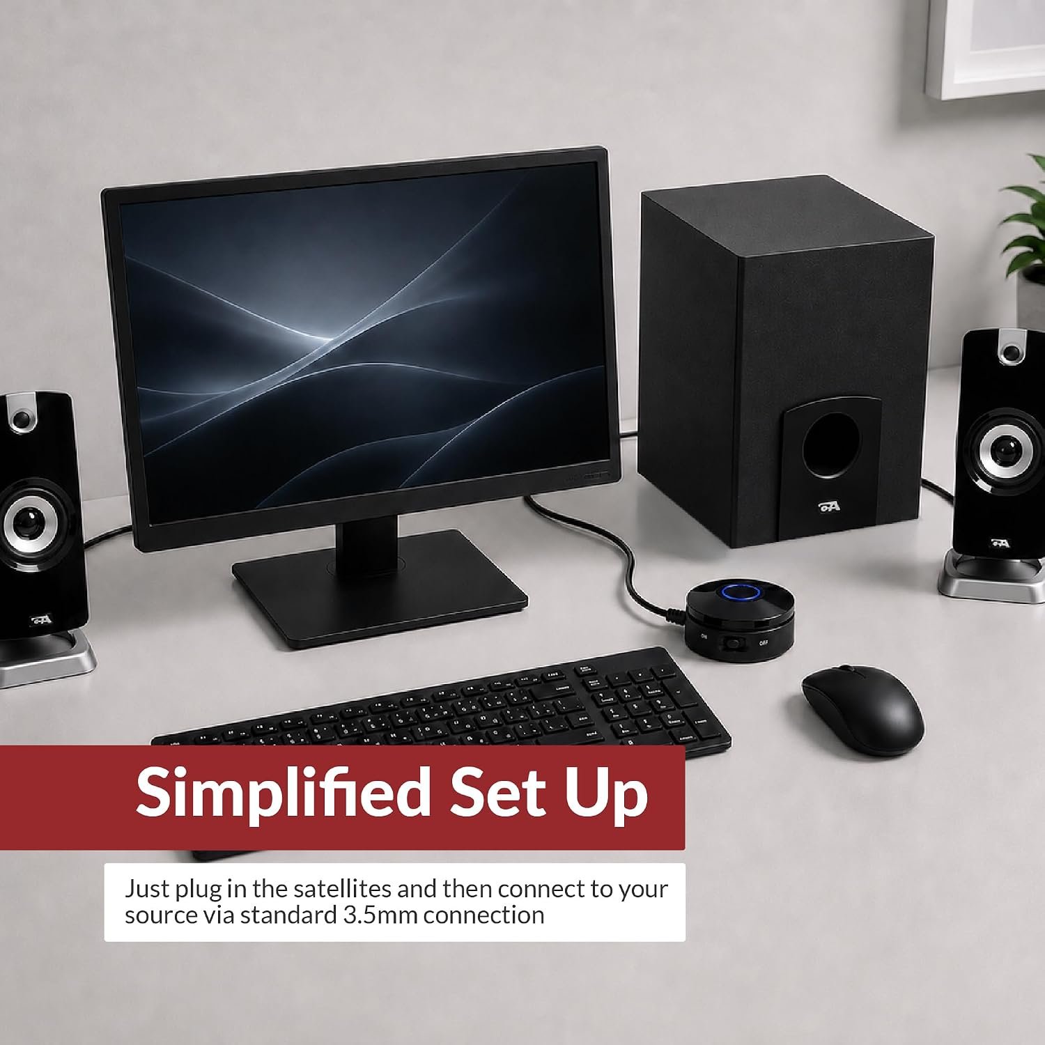 Cyber Acoustics CA-3090 2.1 Speaker System with Subwoofer