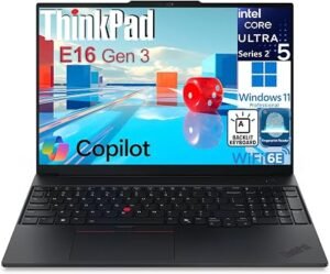 Lenovo ThinkPad E16 Gen 3 Business Laptop, Ultra 5 225H, Enterprise Ready