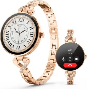 Smart Watches for Women, 1.04" AMOLED Screen, Answer/Make Call, iOS/Android