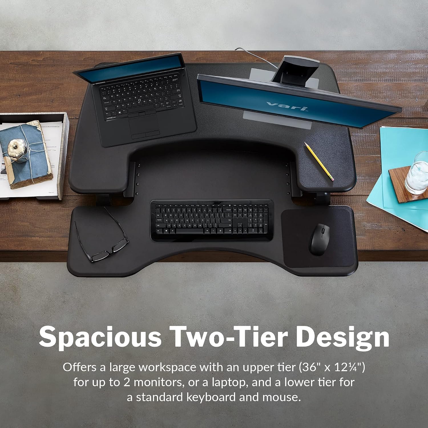 Vari Pro Plus 36 Standing Desk Converter, Black - Image 3
