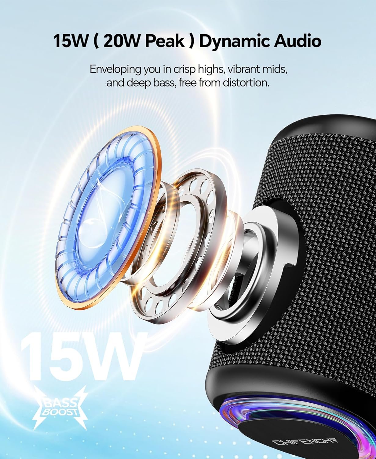Portable Bluetooth Speaker Gift Ideas: Outdoor Travel Essentials Waterproof - Image 3